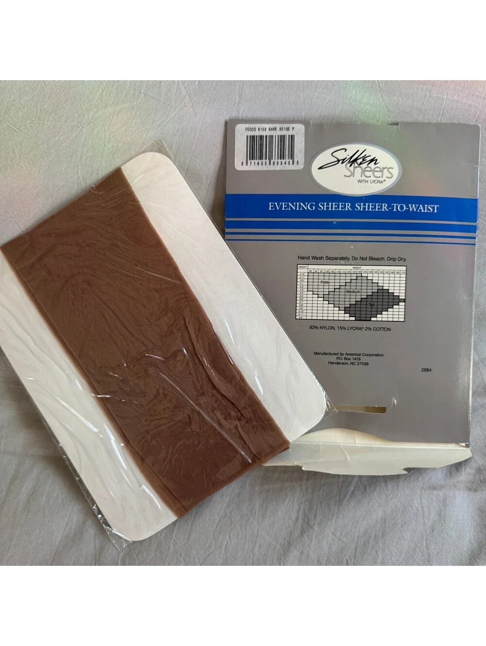 Vintage Evening Sheer Sheer-To-Waist Pantyhose Bare Beige Petite